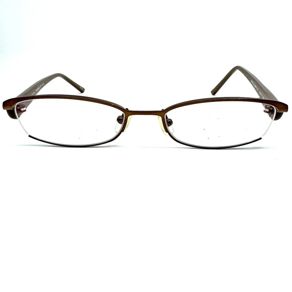 O&X NEW YORK Eyeglasses Frames Light Brown Titanium OT-217u 50- 18 H12126‎